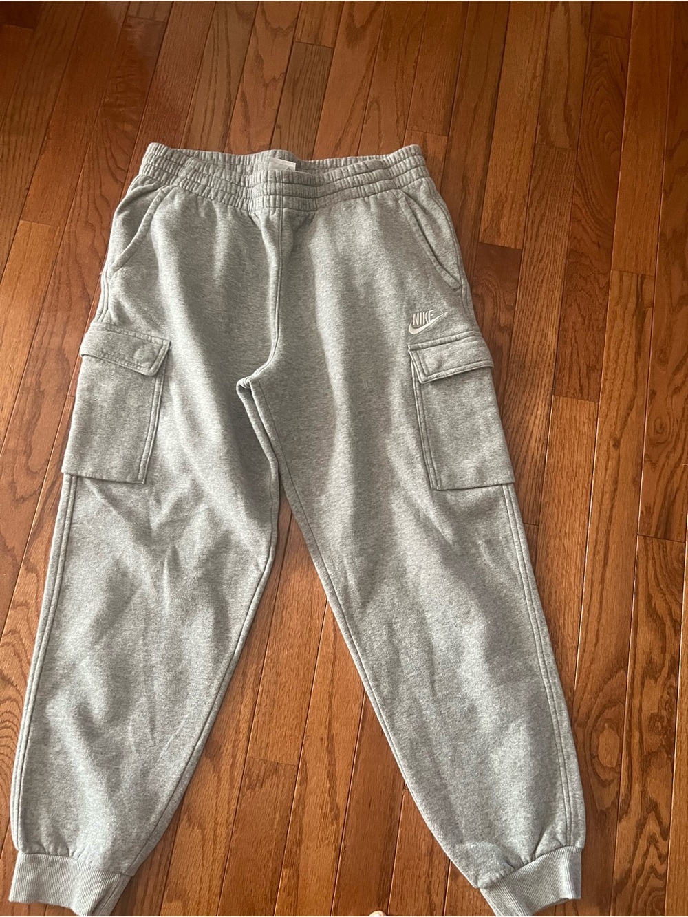 Boys Gray Nike Cargo Joggers SZ L+